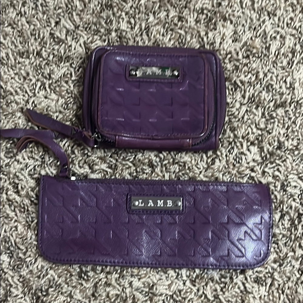 L.A.M.B. Embossed Purple Accessory Duo